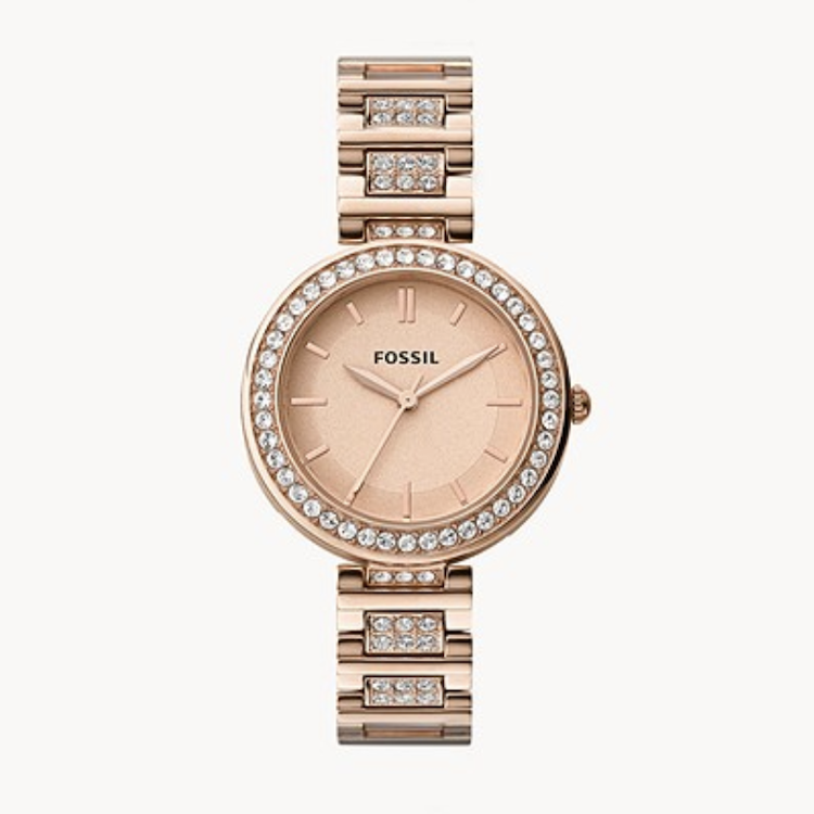 Fossil Karli Three-Hand Rose Gold-Tone 