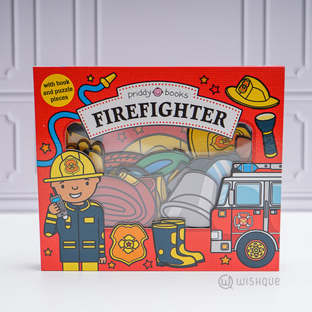 Fire Fighter Priddy Book With Puzzle Set