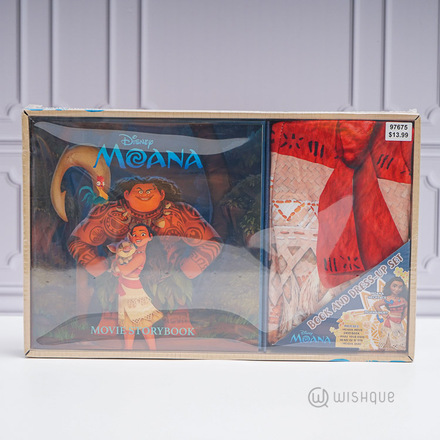Disney Moana Book And Dress Up Set
