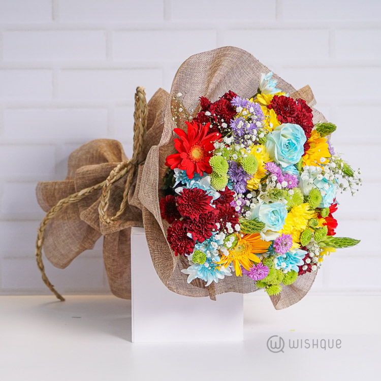 Indigo Fresh Flower Bouquet Wishque Sri Lanka's Premium Online Shop