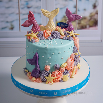 Mermaid Paradise Theme Cake