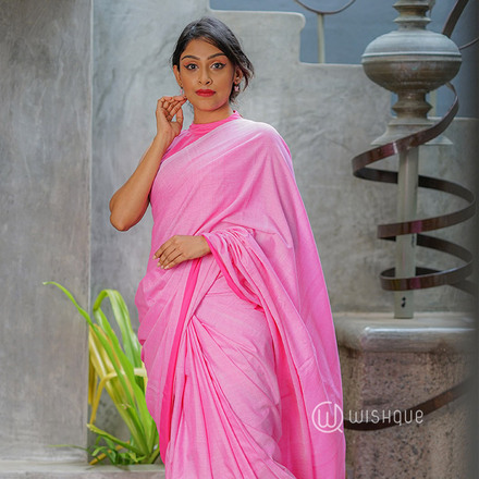 Hot Pink Handloom Saree