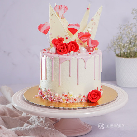 Sprinkles And Roses Chocolate Cake