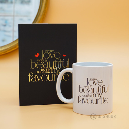 Love Story Greeting Card & Printed Mug