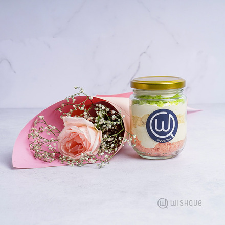 Gorgeous Pink Rose & Jar Gift Set