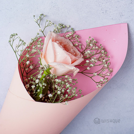 Gorgeous Pink Single Rose Arrangement