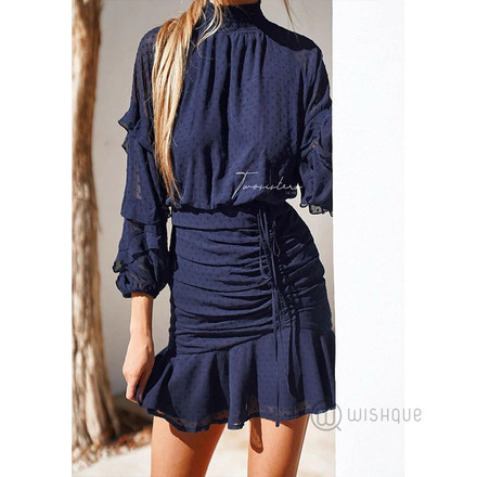 Piper Dress (Navy) By Rushi Clothing