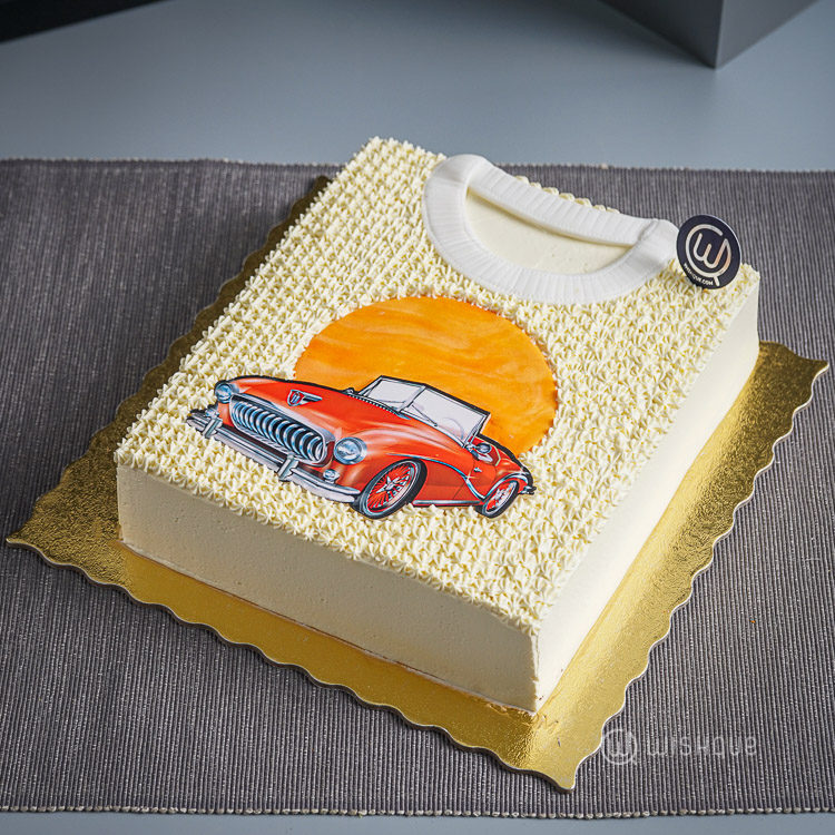 Classic Sports Car Sweater Chocolate Cake Wishque Cakes Wishque